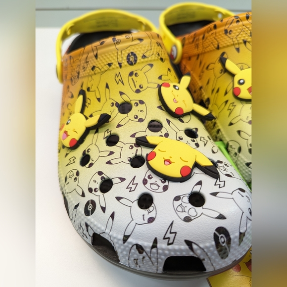 Crocs Pokemon Jibbitzs Pikachu Classic Clog Slip-On Flip Flops Slides Men\'s 12 main image 11